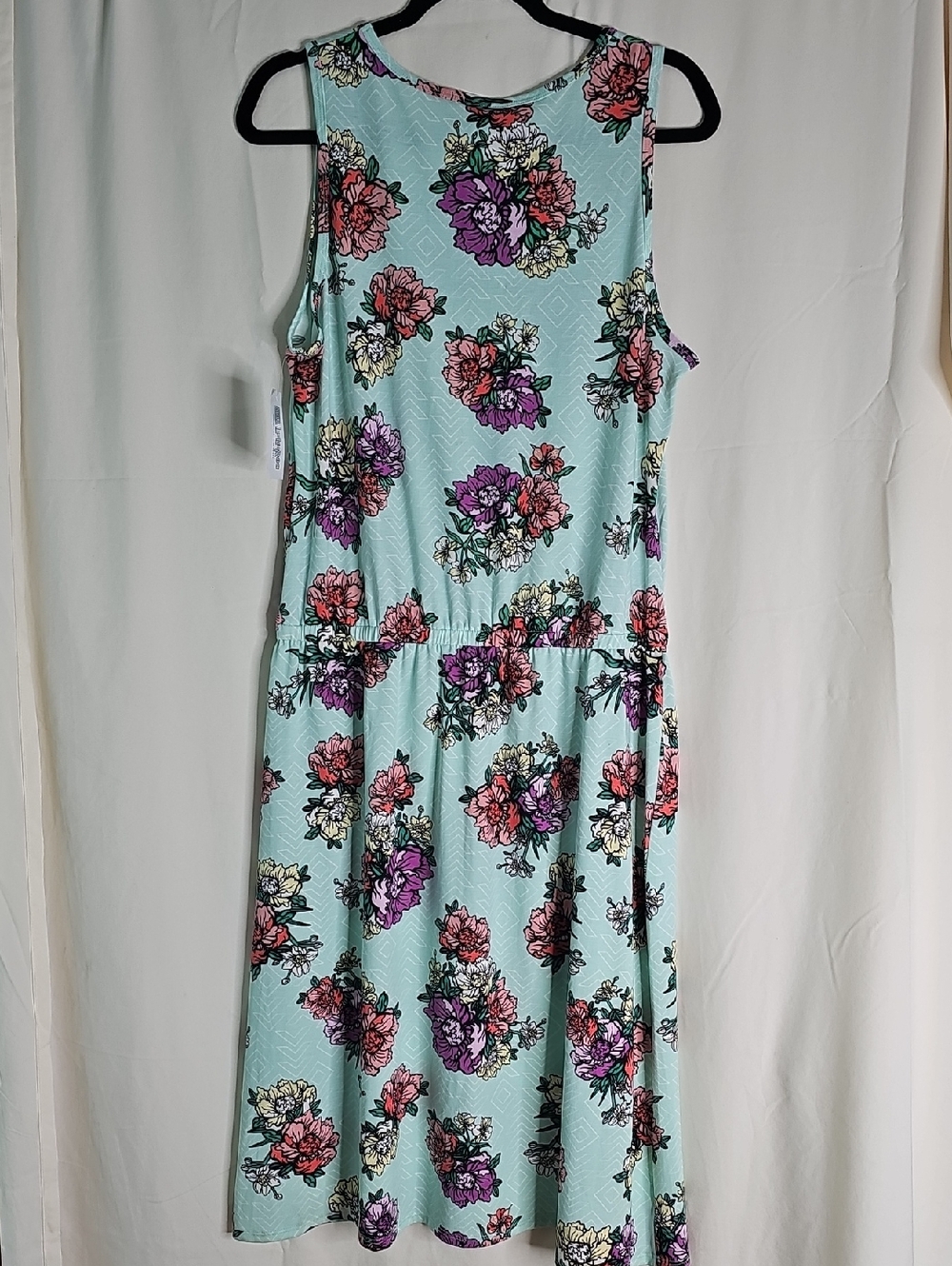 LuLaRoe Summer Mint Floral Print Dress - Picture 2 of 6